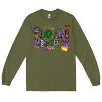 Army Green loan officer mardi gras cowgirl Long Sleeve Tee - CowGirlArtShop