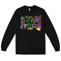 Black loan officer mardi gras cowgirl Long Sleeve Tee - CowGirlArtShop