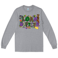 Heather Grey loan officer mardi gras cowgirl Long Sleeve Tee - CowGirlArtShop