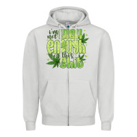 Dove Grey i'm not high enough for Zipper Hoodie - CowhideDigitalArt