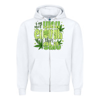 White i'm not high enough for Zipper Hoodie - CowhideDigitalArt