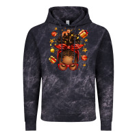 Cloud Black christmas afro messy bun Vintage Hoodie - texasbilliewilder