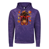 Cloud Purple christmas afro messy bun Vintage Hoodie - texasbilliewilder