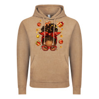 Vintage Coffee christmas afro messy bun Vintage Hoodie - texasbilliewilder