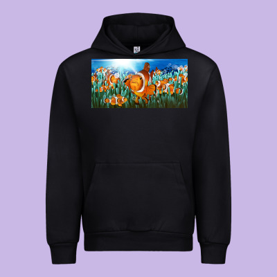 Clown Fish  License Plate Urban Hoodie Designed By Barkaloodesign