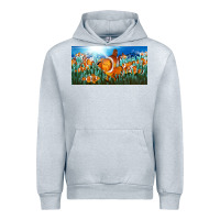 Heather Grey clown fish  license plate Urban Hoodie - BarkalooDesign
