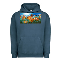Pigment Midnight Navy clown fish  license plate Urban Hoodie - BarkalooDesign