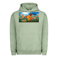 Pigment Oil Green clown fish  license plate Urban Hoodie - BarkalooDesign