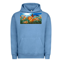 Pigment Pebble Blue clown fish  license plate Urban Hoodie - BarkalooDesign