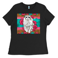 Black Western Ragdoll Cat Ladies Tee - LillyAllenDesigns