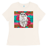 Bone Western Ragdoll Cat Ladies Tee - LillyAllenDesigns