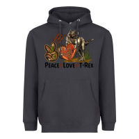 Smoke Peace Love T Rex Heavyweight Hoodie - LillyAllenDesigns