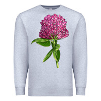 Heather Grey Red Clover Illustrations Premium Sweatshirt - LillyAllenDesigns