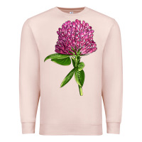Pale Pink Red Clover Illustrations Premium Sweatshirt - LillyAllenDesigns