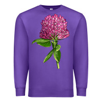 Purple Red Clover Illustrations Premium Sweatshirt - LillyAllenDesigns