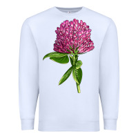 White Red Clover Illustrations Premium Sweatshirt - LillyAllenDesigns