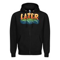 Black Later Zipper Hoodie - CowhideDigitalArt