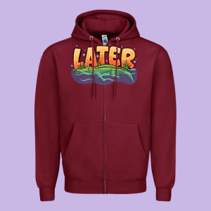 Later Zipper Hoodie Designed By Cowhidedigitalart