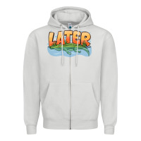 Dove Grey Later Zipper Hoodie - CowhideDigitalArt