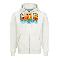 Oatmeal Heather Later Zipper Hoodie - CowhideDigitalArt