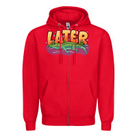 Red Later Zipper Hoodie - CowhideDigitalArt