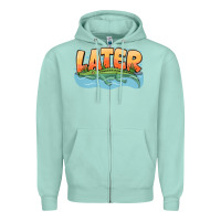 Seafoam Later Zipper Hoodie - CowhideDigitalArt