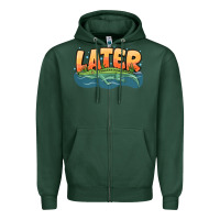 Sports Green Later Zipper Hoodie - CowhideDigitalArt