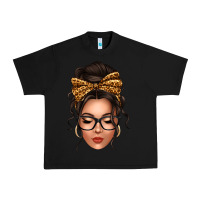 Black caucasian leopard messy bun Urban Heavy Tee - texasbilliewilder