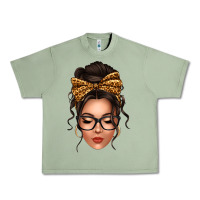 Oil Green caucasian leopard messy bun Urban Heavy Tee - texasbilliewilder