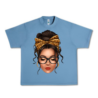 Pebble Blue caucasian leopard messy bun Urban Heavy Tee - texasbilliewilder