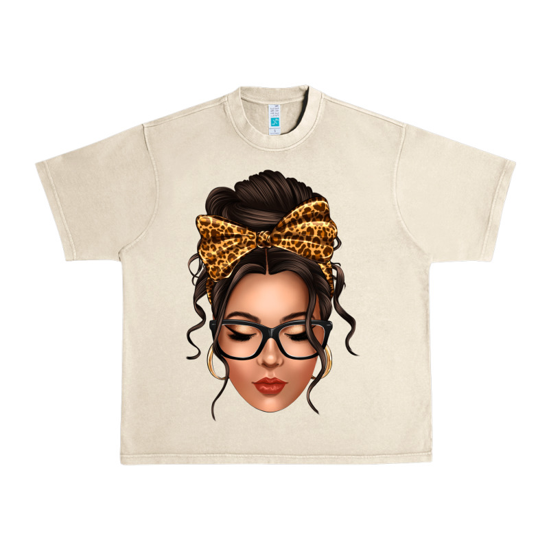 Caucasian Leopard Messy Bun Urban Heavy Tee by texasbilliewilder | Teevron