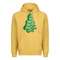 Antique Gold green christmas cake Premium Hoodie - FaDigitalArtStudio