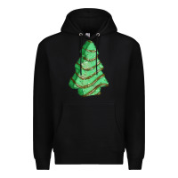 Black green christmas cake Premium Hoodie - FaDigitalArtStudio