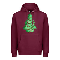 Burgundy green christmas cake Premium Hoodie - FaDigitalArtStudio