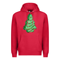 Cardinal green christmas cake Premium Hoodie - FaDigitalArtStudio