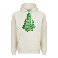 Oatmeal Heather green christmas cake Premium Hoodie - FaDigitalArtStudio