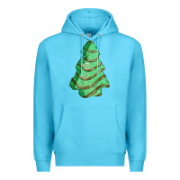 Ocean Blue green christmas cake Premium Hoodie - FaDigitalArtStudio
