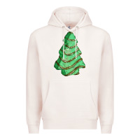 Pale Pink green christmas cake Premium Hoodie - FaDigitalArtStudio