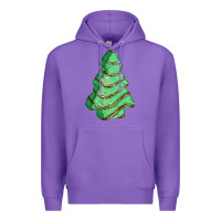 Purple green christmas cake Premium Hoodie - FaDigitalArtStudio