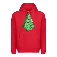 Red green christmas cake Premium Hoodie - FaDigitalArtStudio