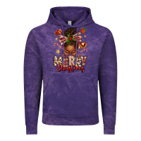 Cloud Purple merry christmas afro messy bun Vintage Hoodie - texasbilliewilder