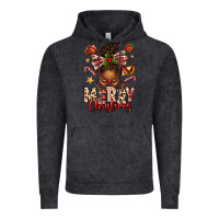 Vintage Black merry christmas afro messy bun Vintage Hoodie - texasbilliewilder