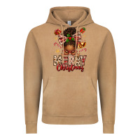 Vintage Camel merry christmas afro messy bun Vintage Hoodie - texasbilliewilder