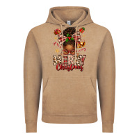 Vintage Coffee merry christmas afro messy bun Vintage Hoodie - texasbilliewilder