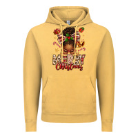 Vintage Mustard merry christmas afro messy bun Vintage Hoodie - texasbilliewilder