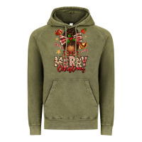 Vintage Olive merry christmas afro messy bun Vintage Hoodie - texasbilliewilder