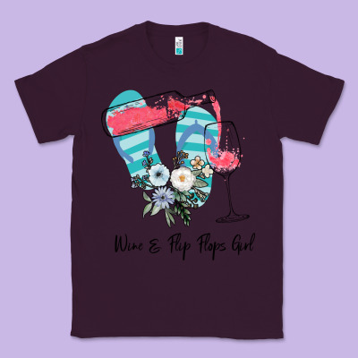 Wine Flip Flops Girl Classic Tee Designed By Bettercallsaul