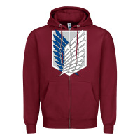 Burgundy wings of liberty Zipper Hoodie - tuanDangUi