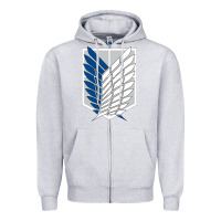 Heather Grey wings of liberty Zipper Hoodie - tuanDangUi