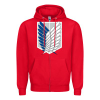 Red wings of liberty Zipper Hoodie - tuanDangUi